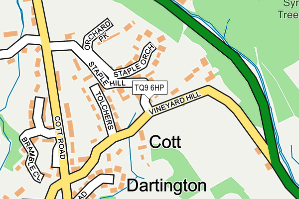 TQ9 6HP map - OS OpenMap – Local (Ordnance Survey) TQ9 6HP map - OS OpenMap – Local (Ordnance Survey)