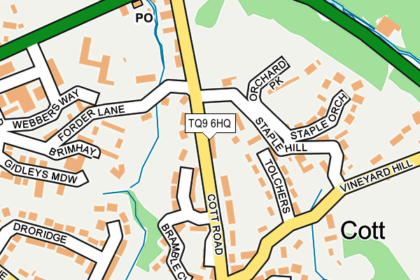 TQ9 6HQ map - OS OpenMap – Local (Ordnance Survey) TQ9 6HQ map - OS OpenMap – Local (Ordnance Survey)