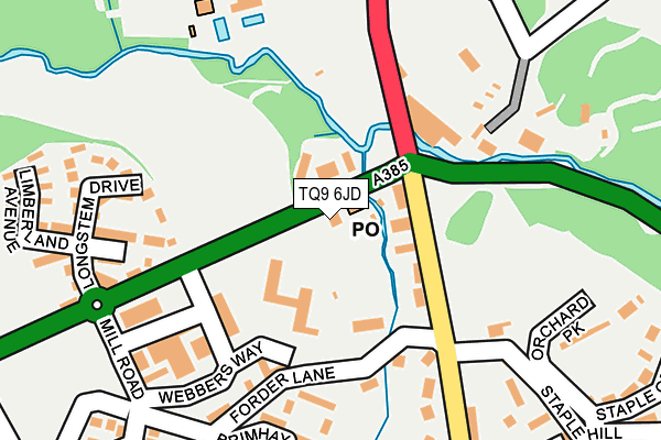 TQ9 6JD map - OS OpenMap – Local (Ordnance Survey) TQ9 6JD map - OS OpenMap – Local (Ordnance Survey)