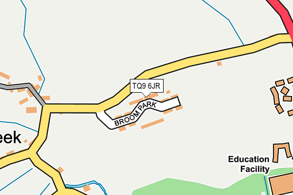 TQ9 6JR map - OS OpenMap – Local (Ordnance Survey) TQ9 6JR map - OS OpenMap – Local (Ordnance Survey)