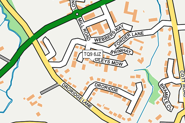 TQ9 6JZ map - OS OpenMap – Local (Ordnance Survey) TQ9 6JZ map - OS OpenMap – Local (Ordnance Survey)