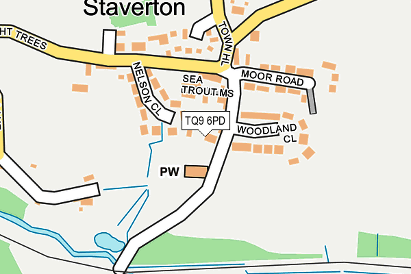 TQ9 6PD map - OS OpenMap – Local (Ordnance Survey) TQ9 6PD map - OS OpenMap – Local (Ordnance Survey)