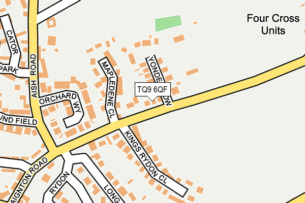TQ9 6QF map - OS OpenMap – Local (Ordnance Survey) TQ9 6QF map - OS OpenMap – Local (Ordnance Survey)