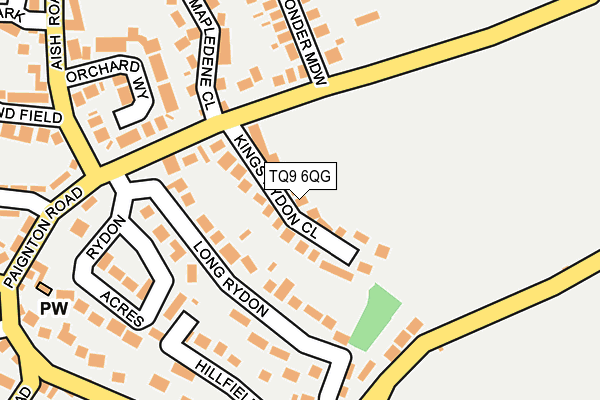 TQ9 6QG map - OS OpenMap – Local (Ordnance Survey) TQ9 6QG map - OS OpenMap – Local (Ordnance Survey)