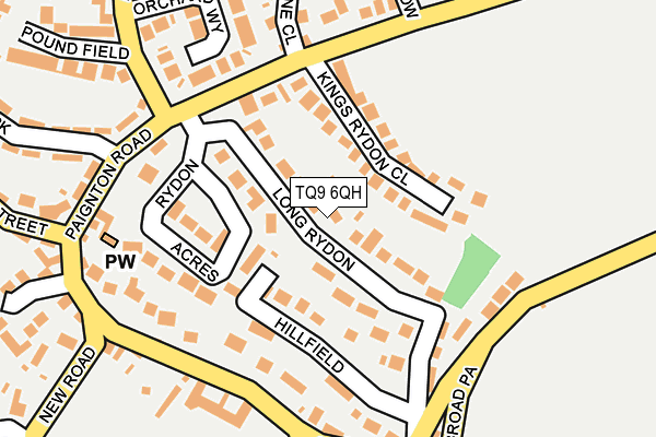 TQ9 6QH map - OS OpenMap – Local (Ordnance Survey) TQ9 6QH map - OS OpenMap – Local (Ordnance Survey)