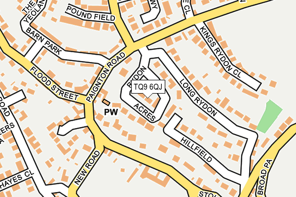 TQ9 6QJ map - OS OpenMap – Local (Ordnance Survey) TQ9 6QJ map - OS OpenMap – Local (Ordnance Survey)