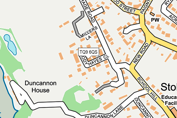 TQ9 6QS map - OS OpenMap – Local (Ordnance Survey) TQ9 6QS map - OS OpenMap – Local (Ordnance Survey)