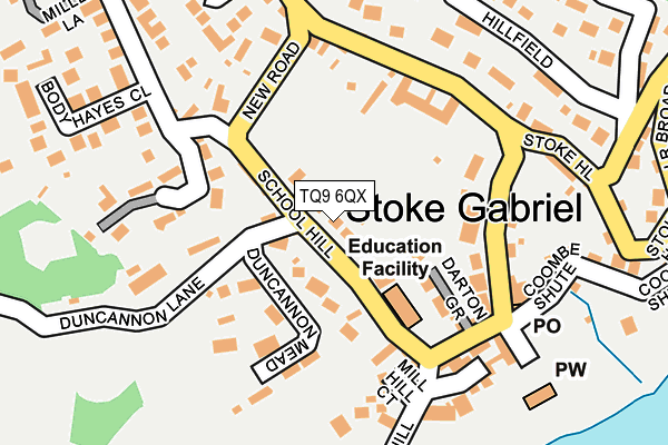 TQ9 6QX map - OS OpenMap – Local (Ordnance Survey) TQ9 6QX map - OS OpenMap – Local (Ordnance Survey)