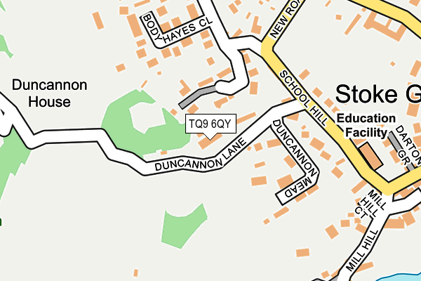 TQ9 6QY map - OS OpenMap – Local (Ordnance Survey) TQ9 6QY map - OS OpenMap – Local (Ordnance Survey)
