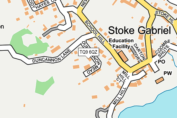 TQ9 6QZ map - OS OpenMap – Local (Ordnance Survey)