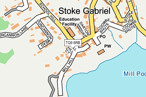 TQ9 6RB map - OS OpenMap – Local (Ordnance Survey) TQ9 6RB map - OS OpenMap – Local (Ordnance Survey)