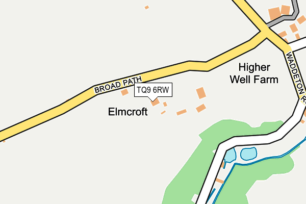TQ9 6RW map - OS OpenMap – Local (Ordnance Survey) TQ9 6RW map - OS OpenMap – Local (Ordnance Survey)