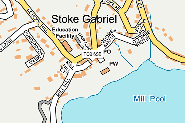 TQ9 6SB map - OS OpenMap – Local (Ordnance Survey) TQ9 6SB map - OS OpenMap – Local (Ordnance Survey)