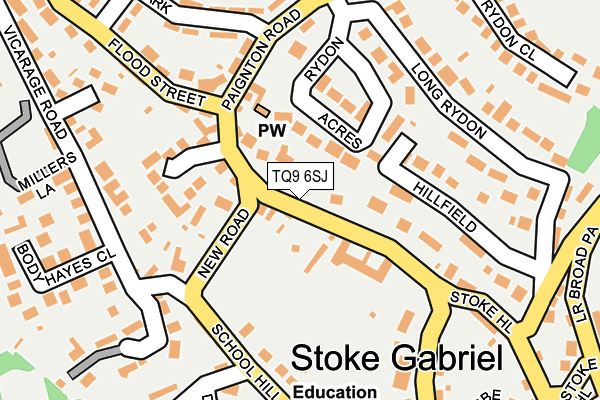 TQ9 6SJ map - OS OpenMap – Local (Ordnance Survey) TQ9 6SJ map - OS OpenMap – Local (Ordnance Survey)