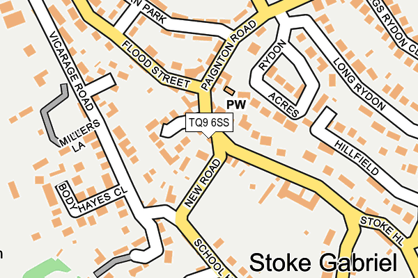 TQ9 6SS map - OS OpenMap – Local (Ordnance Survey) TQ9 6SS map - OS OpenMap – Local (Ordnance Survey)