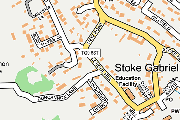 TQ9 6ST map - OS OpenMap – Local (Ordnance Survey) TQ9 6ST map - OS OpenMap – Local (Ordnance Survey)