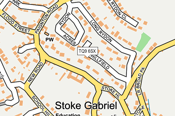 TQ9 6SX map - OS OpenMap – Local (Ordnance Survey) TQ9 6SX map - OS OpenMap – Local (Ordnance Survey)