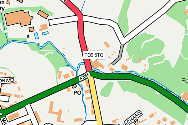 TQ9 6TQ map - OS OpenMap – Local (Ordnance Survey) TQ9 6TQ map - OS OpenMap – Local (Ordnance Survey)