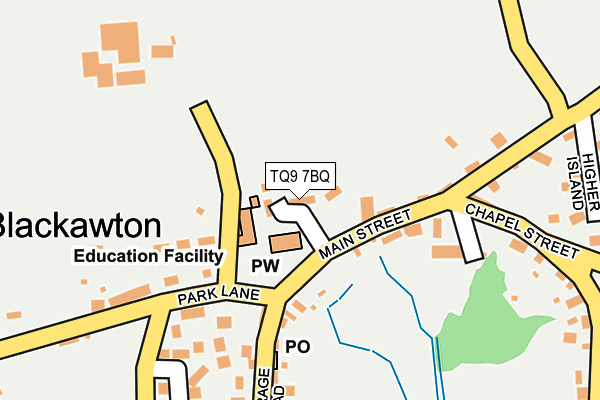TQ9 7BQ map - OS OpenMap – Local (Ordnance Survey) TQ9 7BQ map - OS OpenMap – Local (Ordnance Survey)