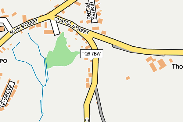 TQ9 7BW map - OS OpenMap – Local (Ordnance Survey) TQ9 7BW map - OS OpenMap – Local (Ordnance Survey)