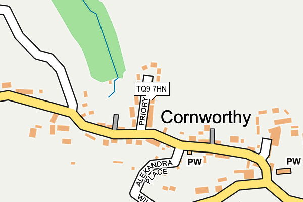 TQ9 7HN map - OS OpenMap – Local (Ordnance Survey) TQ9 7HN map - OS OpenMap – Local (Ordnance Survey)