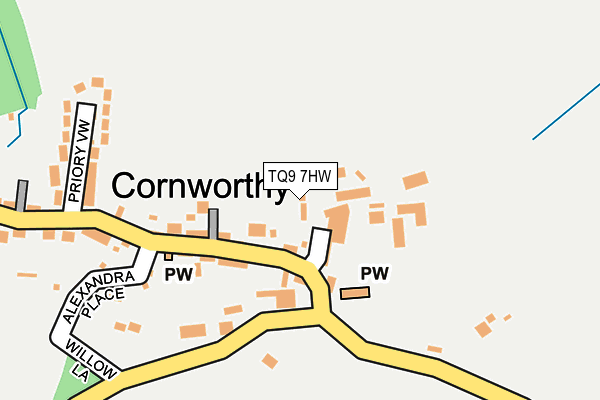 TQ9 7HW map - OS OpenMap – Local (Ordnance Survey) TQ9 7HW map - OS OpenMap – Local (Ordnance Survey)