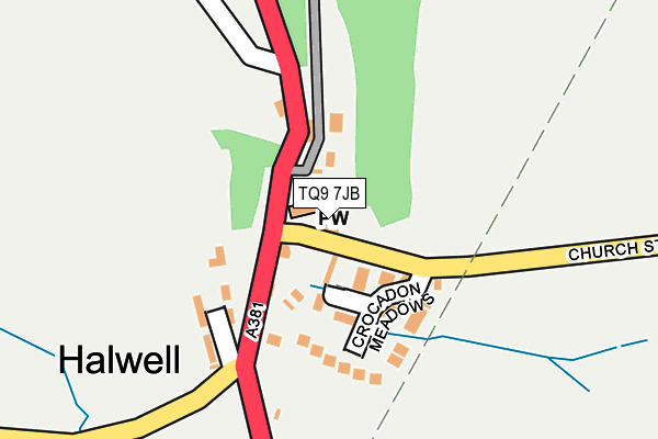 TQ9 7JB map - OS OpenMap – Local (Ordnance Survey) TQ9 7JB map - OS OpenMap – Local (Ordnance Survey)