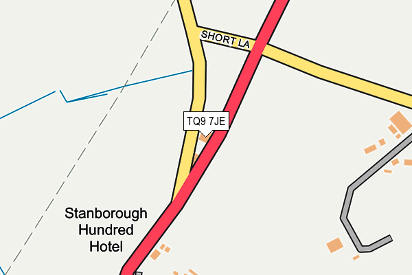 TQ9 7JE map - OS OpenMap – Local (Ordnance Survey) TQ9 7JE map - OS OpenMap – Local (Ordnance Survey)