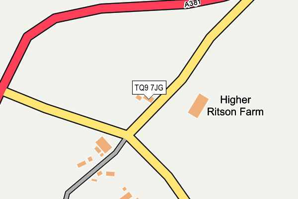 TQ9 7JG map - OS OpenMap – Local (Ordnance Survey)