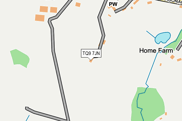 TQ9 7JN map - OS OpenMap – Local (Ordnance Survey) TQ9 7JN map - OS OpenMap – Local (Ordnance Survey)