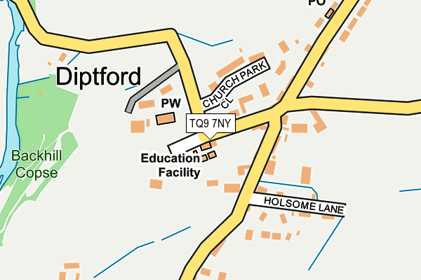 TQ9 7NY map - OS OpenMap – Local (Ordnance Survey)