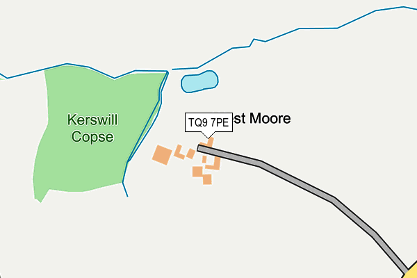 TQ9 7PE map - OS OpenMap – Local (Ordnance Survey) TQ9 7PE map - OS OpenMap – Local (Ordnance Survey)