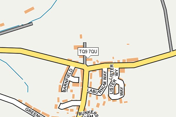 TQ9 7QU map - OS OpenMap – Local (Ordnance Survey) TQ9 7QU map - OS OpenMap – Local (Ordnance Survey)