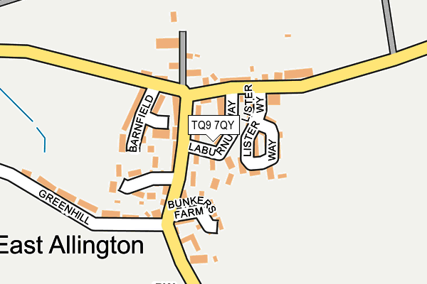 TQ9 7QY map - OS OpenMap – Local (Ordnance Survey)