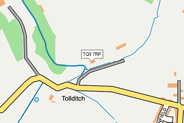 TQ9 7RP map - OS OpenMap – Local (Ordnance Survey) TQ9 7RP map - OS OpenMap – Local (Ordnance Survey)
