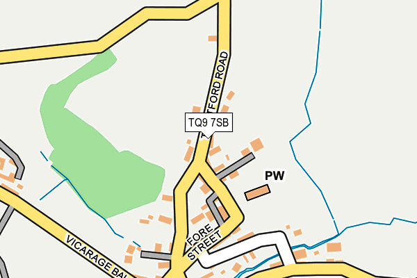 TQ9 7SB map - OS OpenMap – Local (Ordnance Survey) TQ9 7SB map - OS OpenMap – Local (Ordnance Survey)