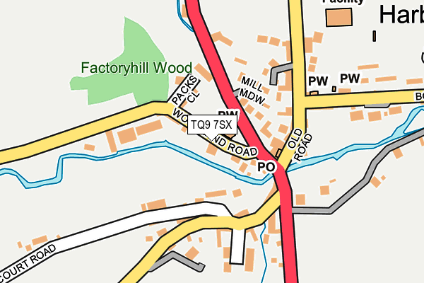 TQ9 7SX map - OS OpenMap – Local (Ordnance Survey) TQ9 7SX map - OS OpenMap – Local (Ordnance Survey)