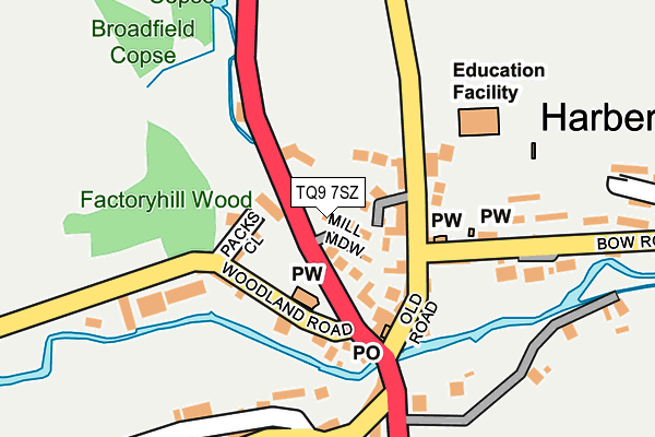TQ9 7SZ map - OS OpenMap – Local (Ordnance Survey) TQ9 7SZ map - OS OpenMap – Local (Ordnance Survey)