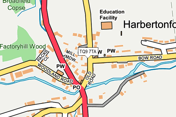TQ9 7TA map - OS OpenMap – Local (Ordnance Survey) TQ9 7TA map - OS OpenMap – Local (Ordnance Survey)