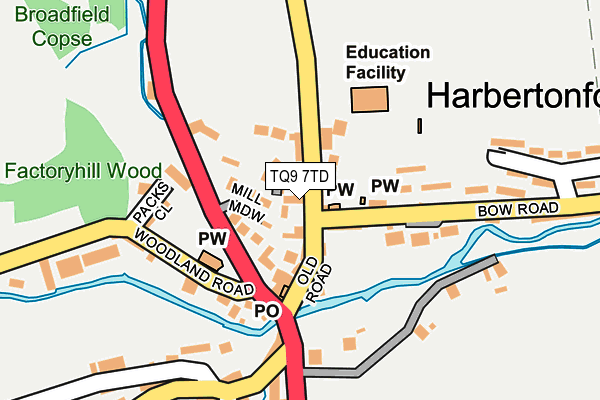 TQ9 7TD map - OS OpenMap – Local (Ordnance Survey) TQ9 7TD map - OS OpenMap – Local (Ordnance Survey)