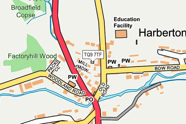 TQ9 7TF map - OS OpenMap – Local (Ordnance Survey) TQ9 7TF map - OS OpenMap – Local (Ordnance Survey)