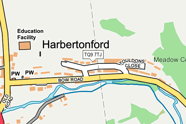 TQ9 7TJ map - OS OpenMap – Local (Ordnance Survey) TQ9 7TJ map - OS OpenMap – Local (Ordnance Survey)