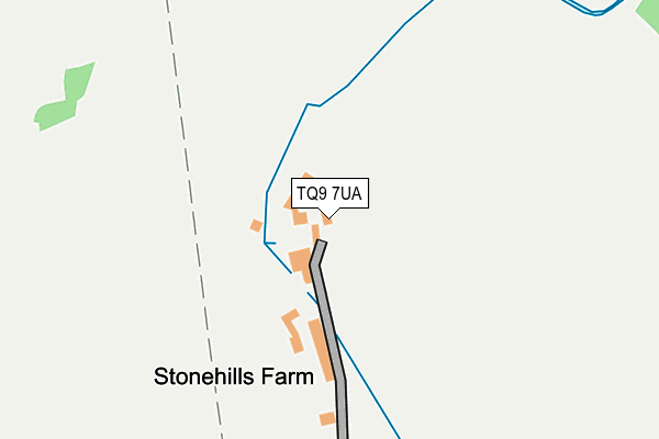 TQ9 7UA map - OS OpenMap – Local (Ordnance Survey)