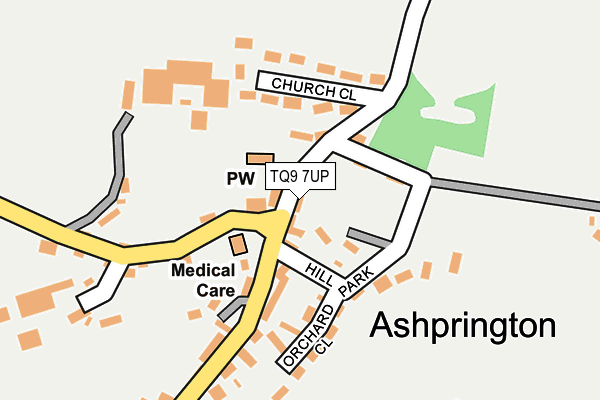 TQ9 7UP map - OS OpenMap – Local (Ordnance Survey) TQ9 7UP map - OS OpenMap – Local (Ordnance Survey)