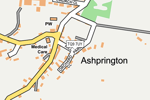 TQ9 7UY map - OS OpenMap – Local (Ordnance Survey) TQ9 7UY map - OS OpenMap – Local (Ordnance Survey)