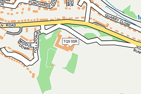 TQ9 9SR map - OS OpenMap – Local (Ordnance Survey)