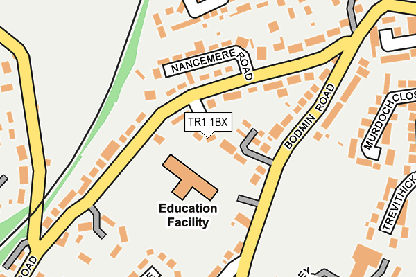 TR1 1BX map - OS OpenMap – Local (Ordnance Survey) TR1 1BX map - OS OpenMap – Local (Ordnance Survey)