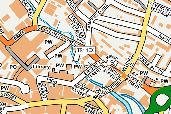 TR1 1EX map - OS OpenMap – Local (Ordnance Survey) TR1 1EX map - OS OpenMap – Local (Ordnance Survey)