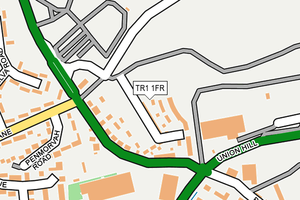 TR1 1FR map - OS OpenMap – Local (Ordnance Survey) TR1 1FR map - OS OpenMap – Local (Ordnance Survey)