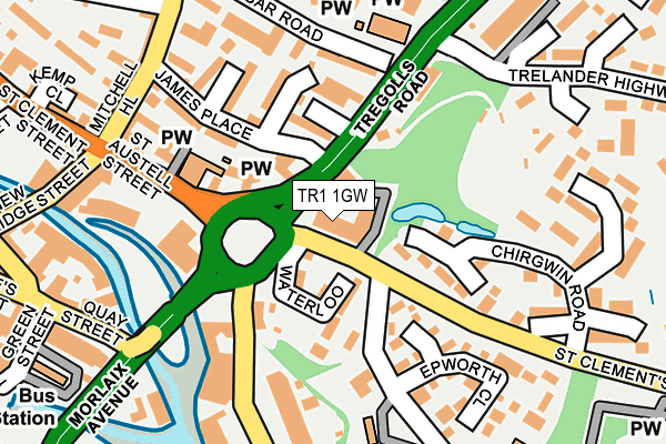 TR1 1GW map - OS OpenMap – Local (Ordnance Survey) TR1 1GW map - OS OpenMap – Local (Ordnance Survey)